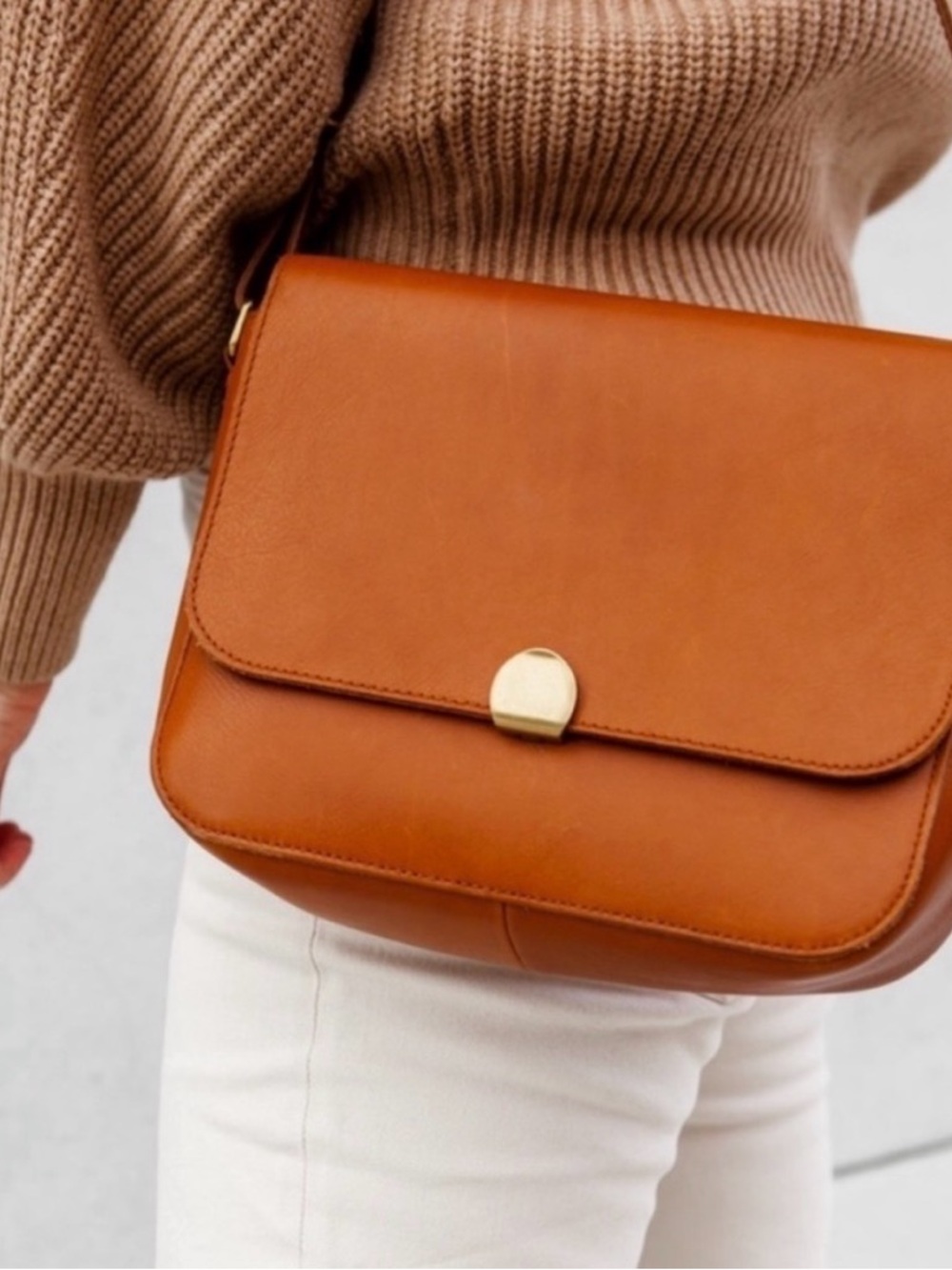 Madewell abroad brown leather bag